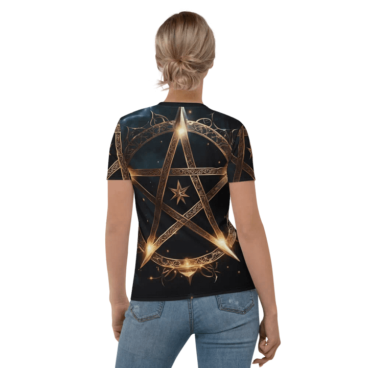 Black and Gold Star Symbology TShirt - all over print product image (1)