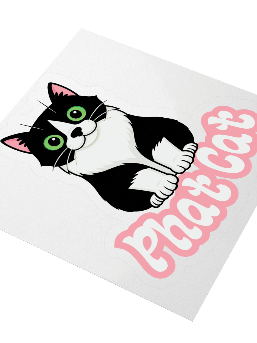 Small Phat Cat Sticker (Pink) product image (3)