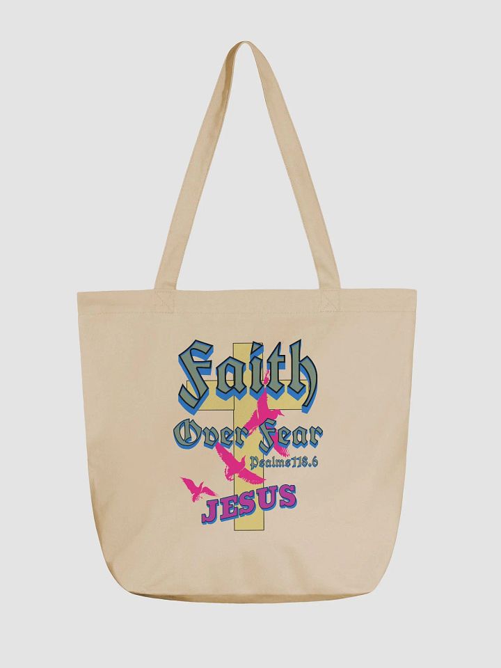 Faith Over Fear Jesus Cross Eco Tote product image (5)