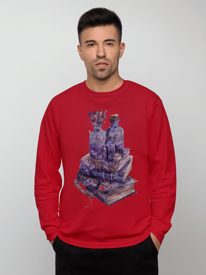 Books and Bottles - Vintage Aesthetic Long Sleeve T-Shirt product image (1)