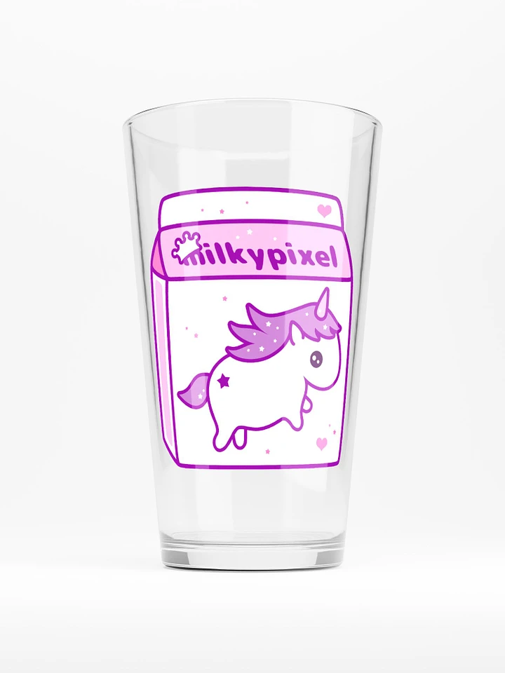 Milky Pixel Logo Shaker Pint Glass product image (1)