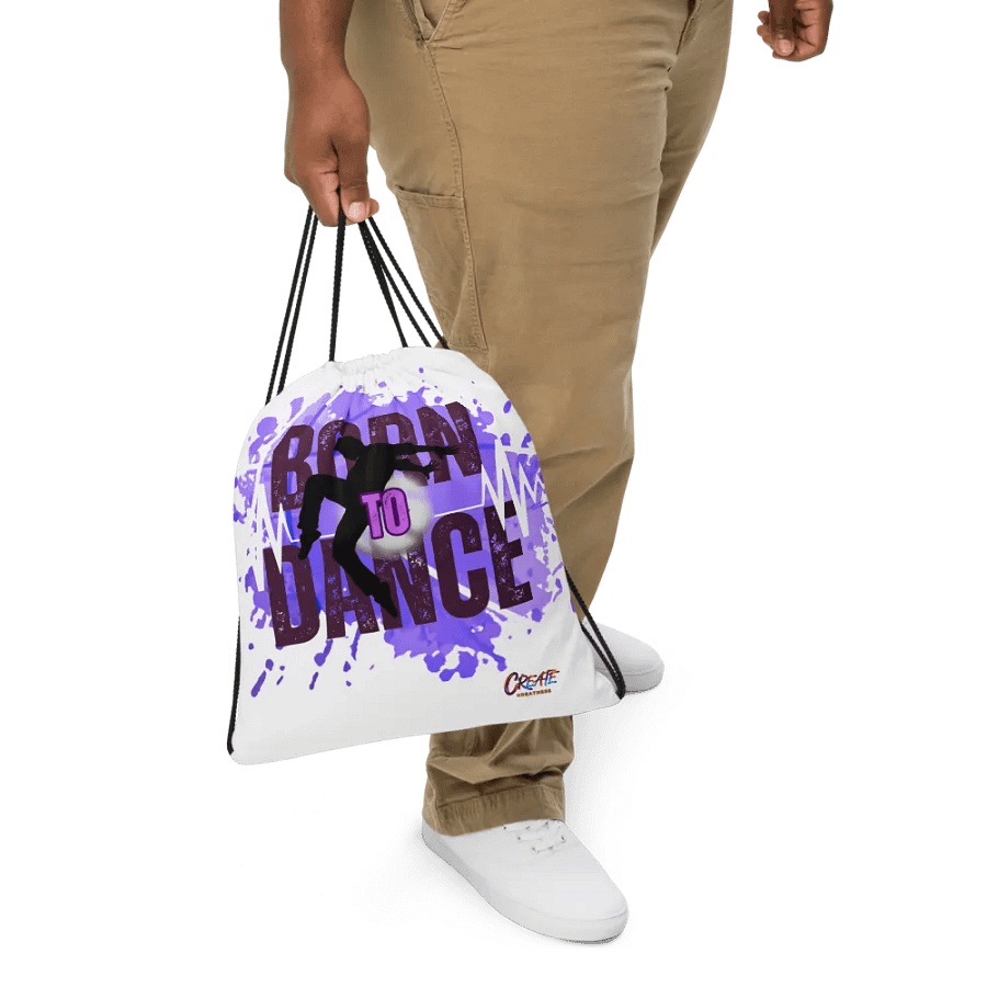 Born to Dance His Silhouette Full Print Drawstring Bag product image (3)