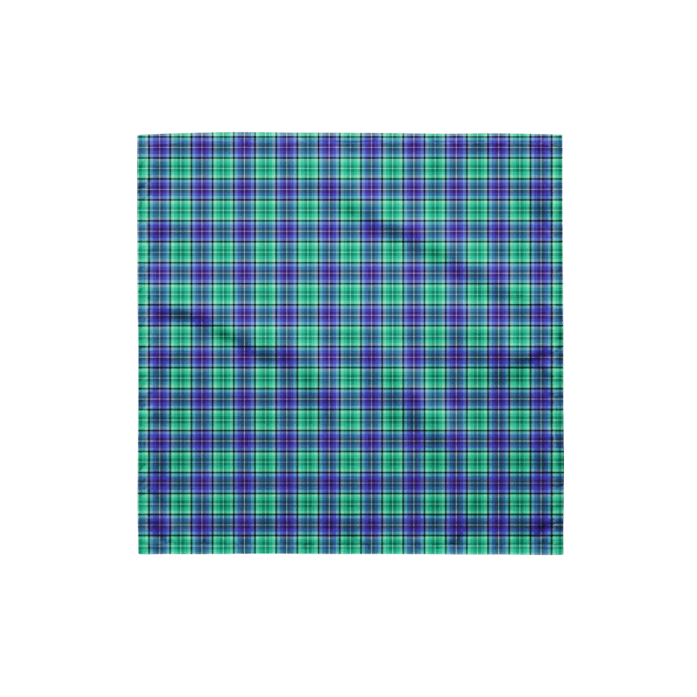 Bright Green and Purple Plaid Bandana product image (4)