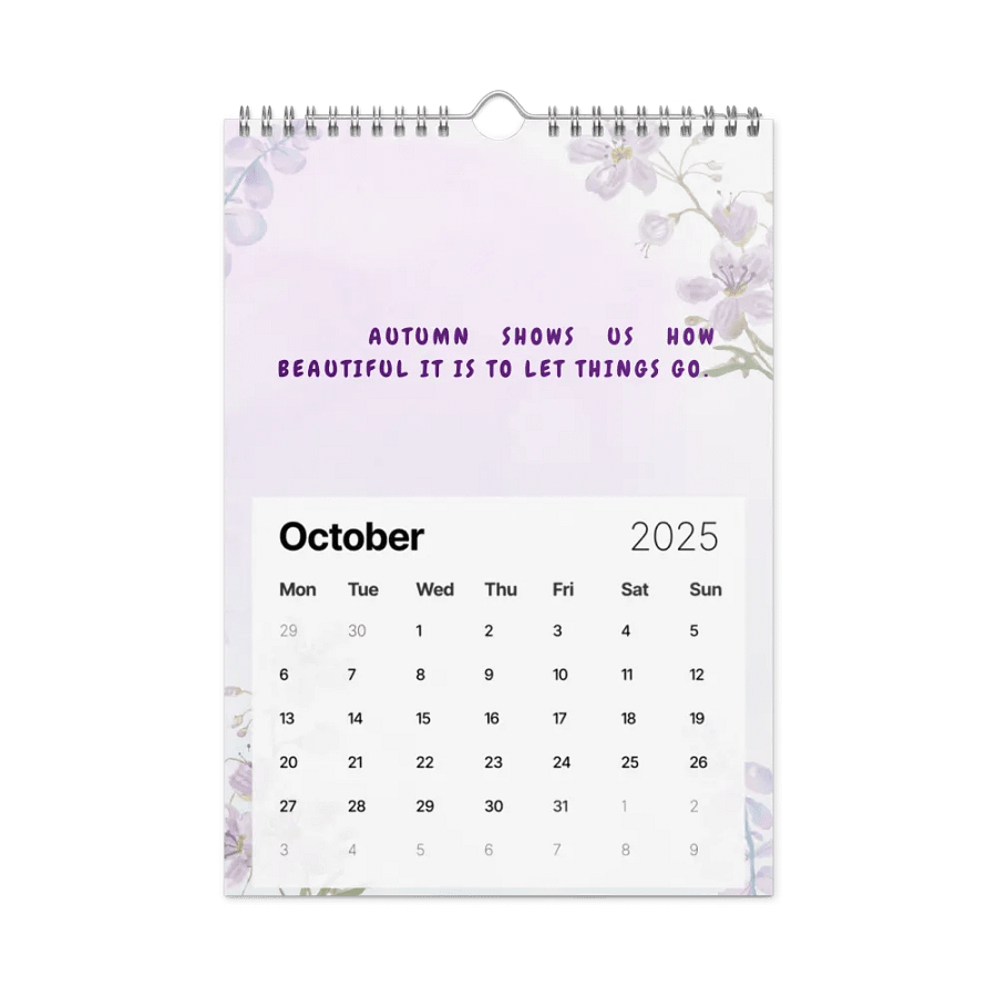 FLORAL INSPIRATIONAL QUOTES WALL CALENDAR 2025 product image (12)