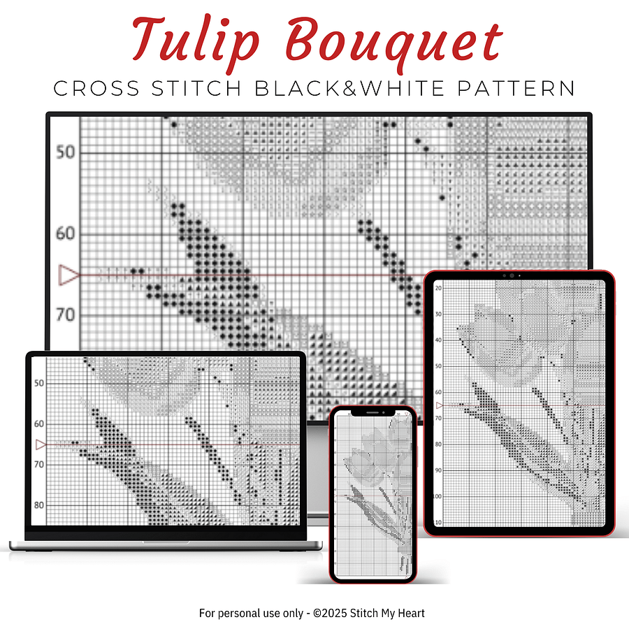Tulip Bouquet Cross Stitch Pattern product image (4)