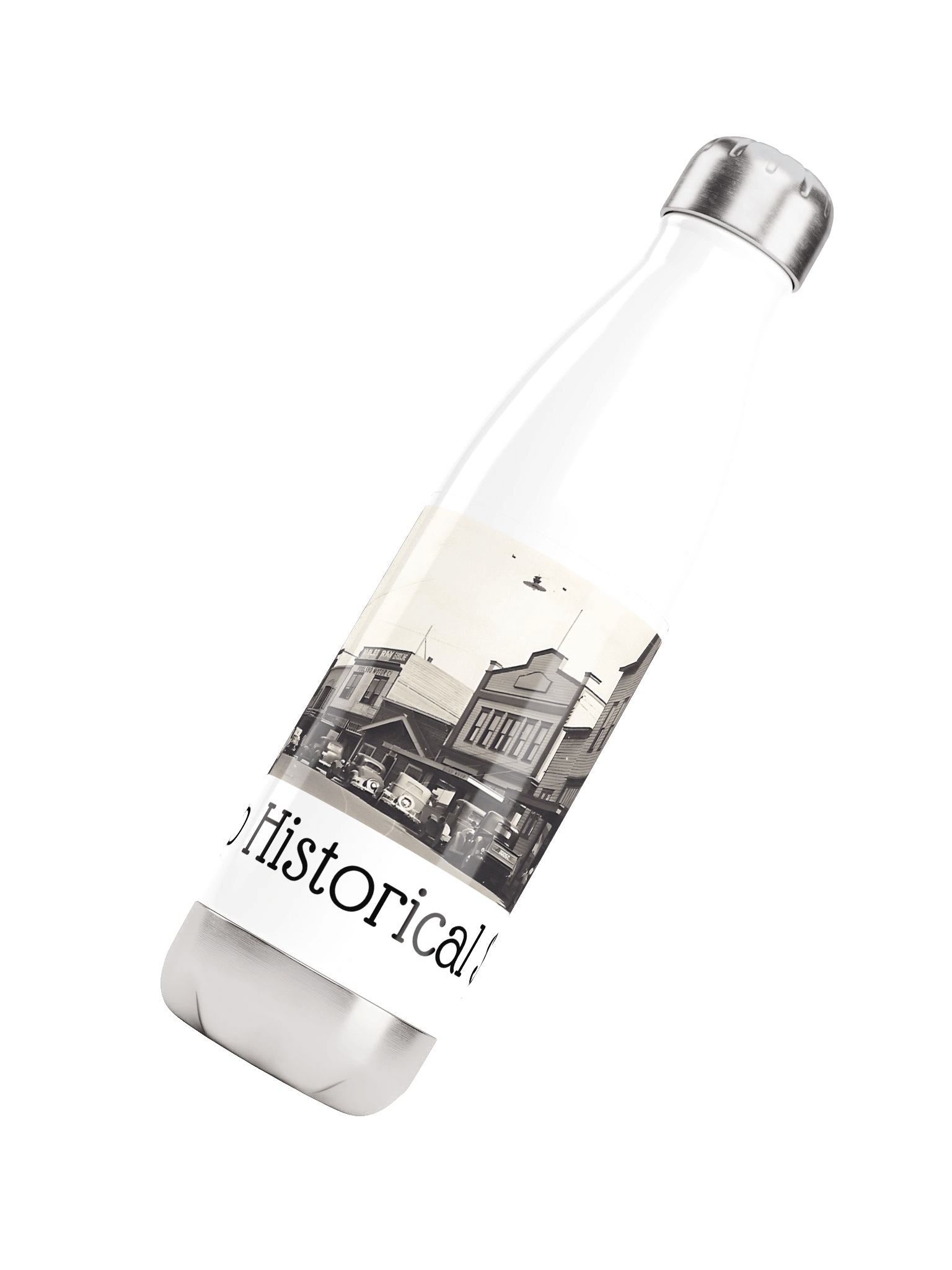 Old Downtown Poulsbo Scene Stainless Steel Water Bottle product image (8)