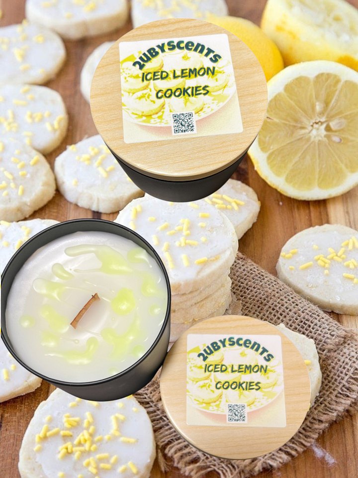 Iced Lemon Cookies Scented 8. oz Candle product image (1)