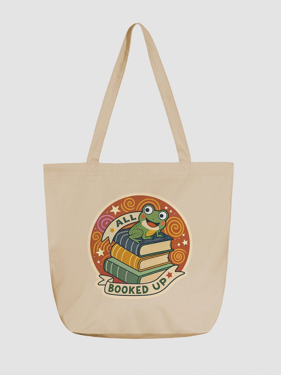 All Booked Up Frog Tote Bag product image (1)