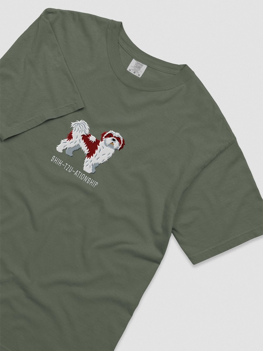 Shih-Tzu-ationship T-Shirt(Embroidered) of a Shih Tzu(Chocolate & White) product image (35)