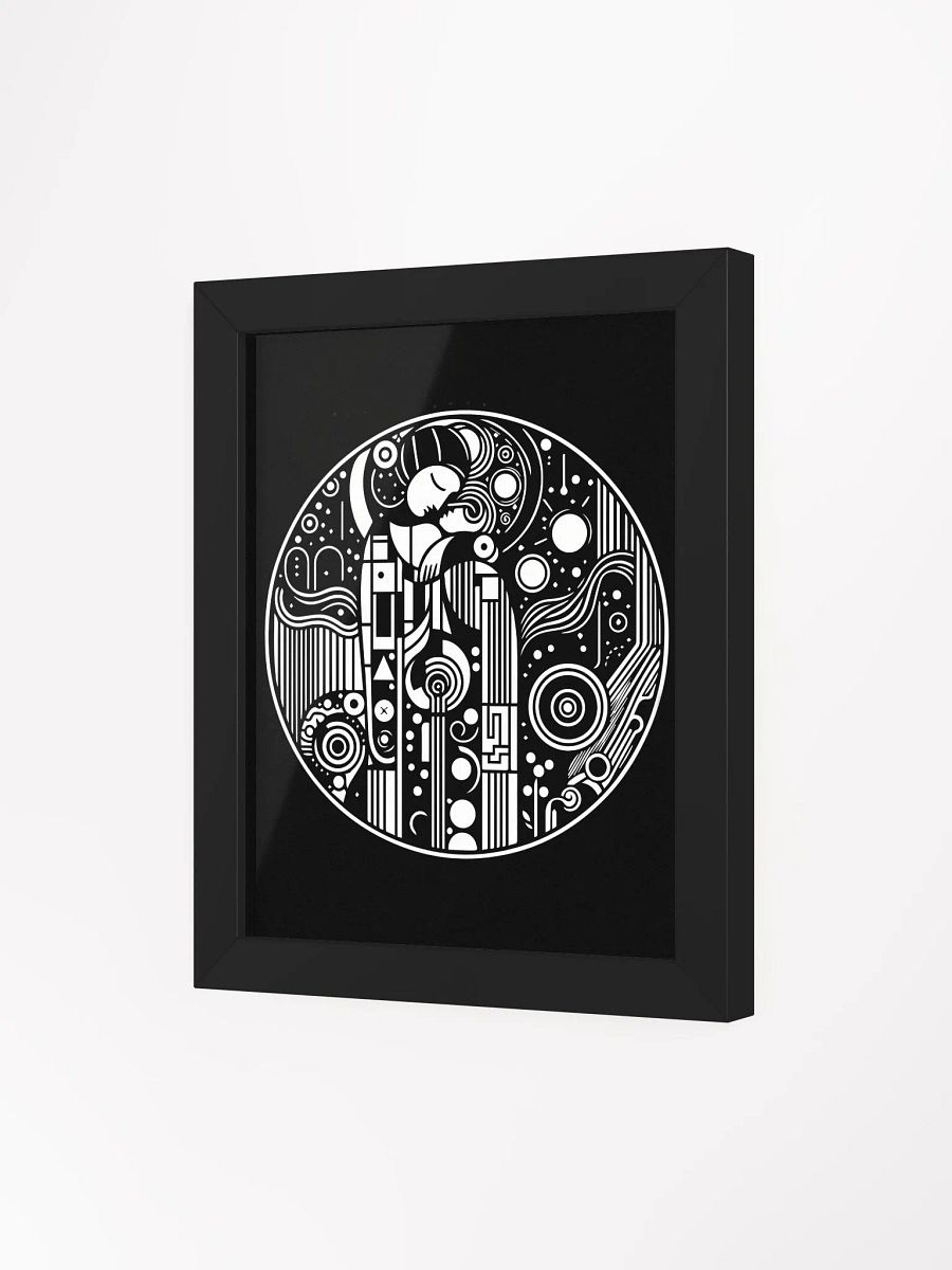 The Lovers Black White Surrealism Drawing Framed Matte Poster product image (7)