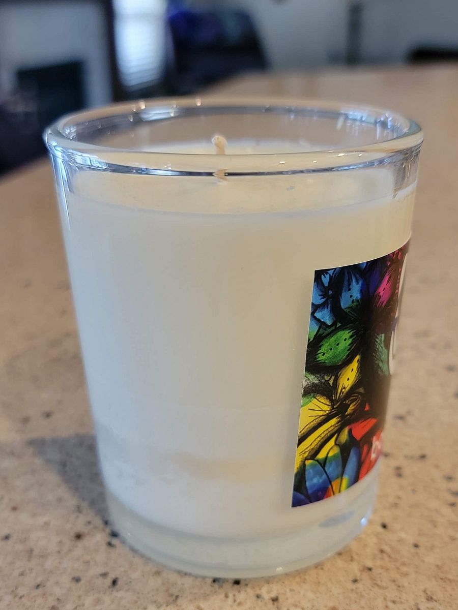 BadgerMakes Tie-Dye Flower Soy Wax Candle - Unscented product image (4)