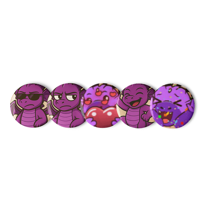 Sassy Dragon Pin Button Set product image (1)