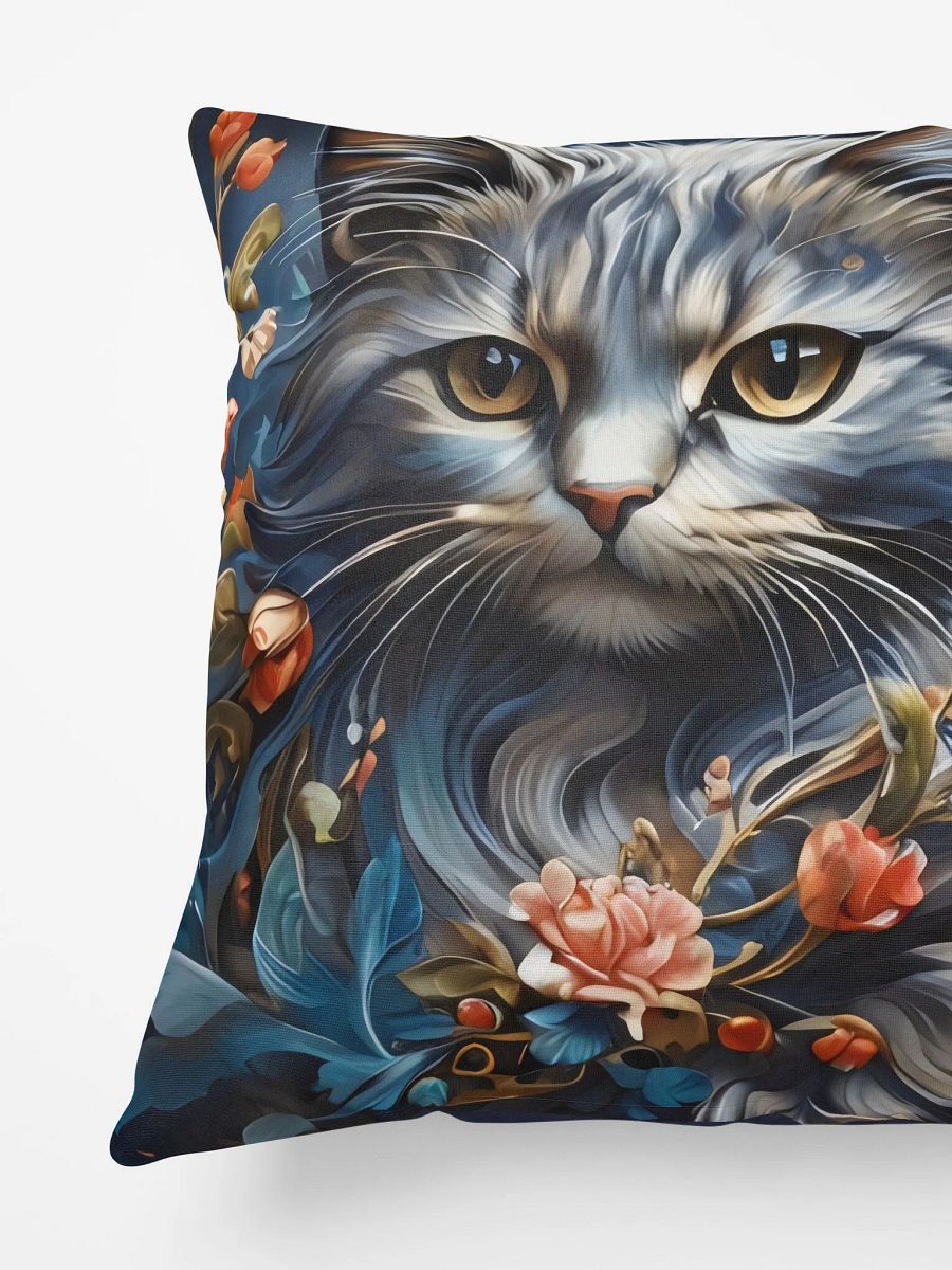 Whiskers & Petals, Serenity in Bloom Pillow product image (5)