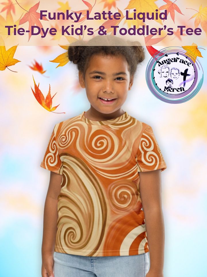 Funky Latte Liquid Tie-Dye Kid's and Toddler's Crew Neck T-shirt product image (1)