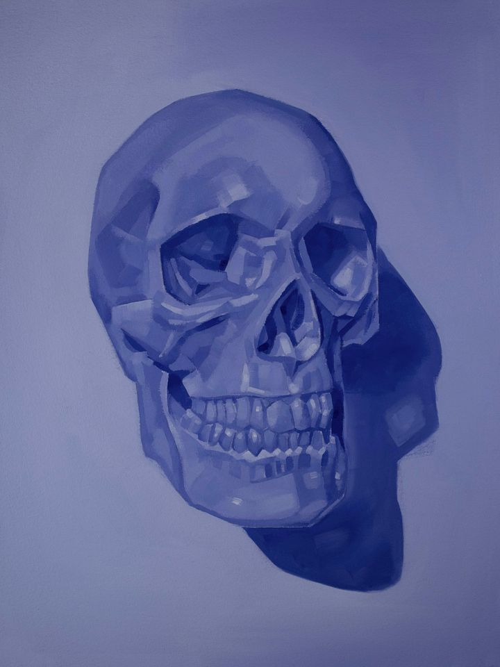 Periwinkle Skull - Original Painting product image (1)