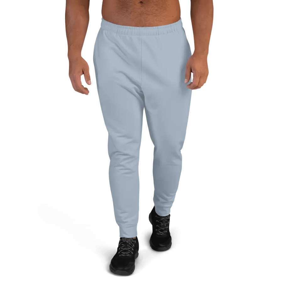 Plain Light Grayish Blue True Summer Recycled Polyester Premium Men's Joggers by Treasure Pie product image (10)