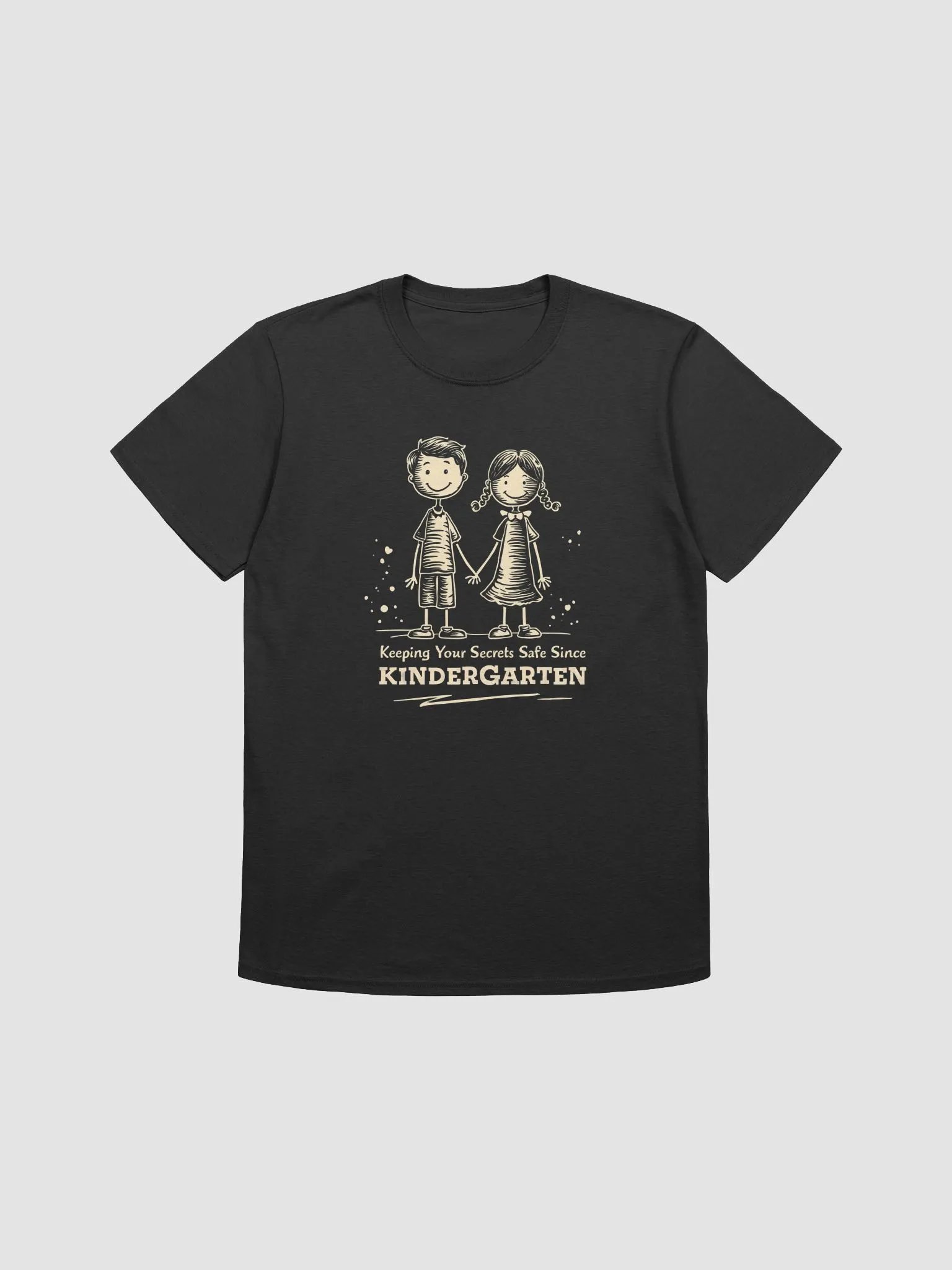 Keeping Your Secrets Safe Since Kindergarten T-Shirt – Cute Friendship Tee product image (2)