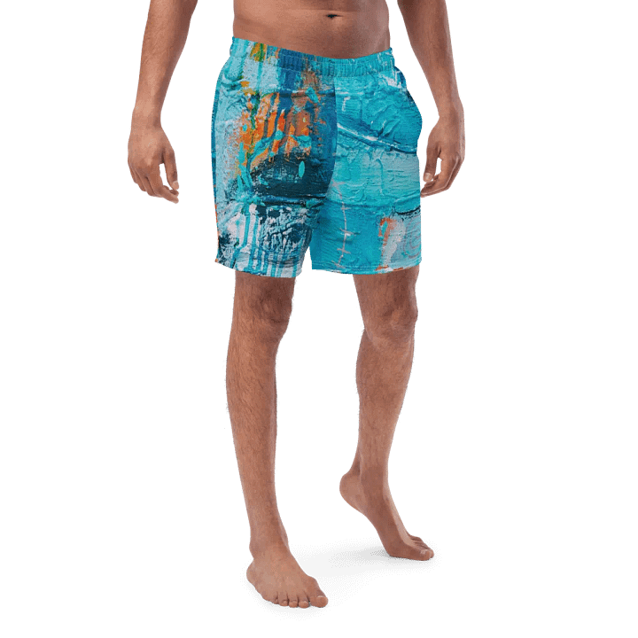 original painting by b. reters printed on men´s swimwear, beautiful blues product image (1)
