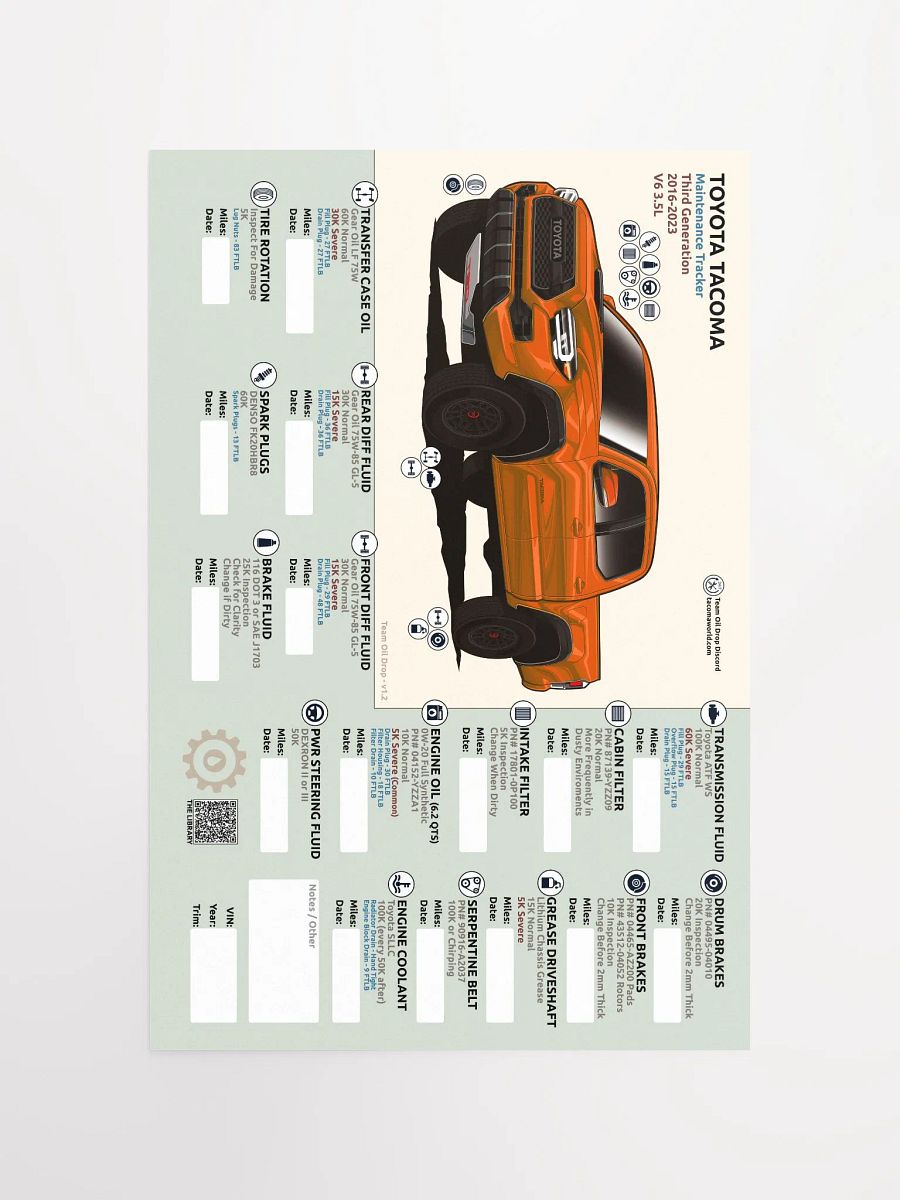 3RD GEN MAINTENANCE TRACKER V1.2 - Octane / Home Depot product image (5)