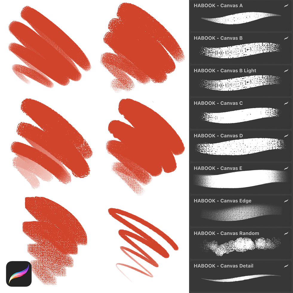 HABOOK Canvas Brushes for Procreate product image (1)