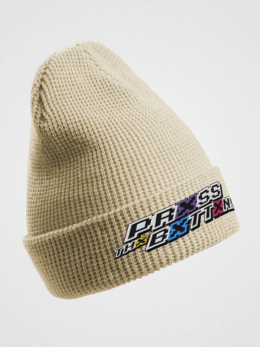 Prxss Thx Bxttxn! Logo Waffle Beanie product image (9)