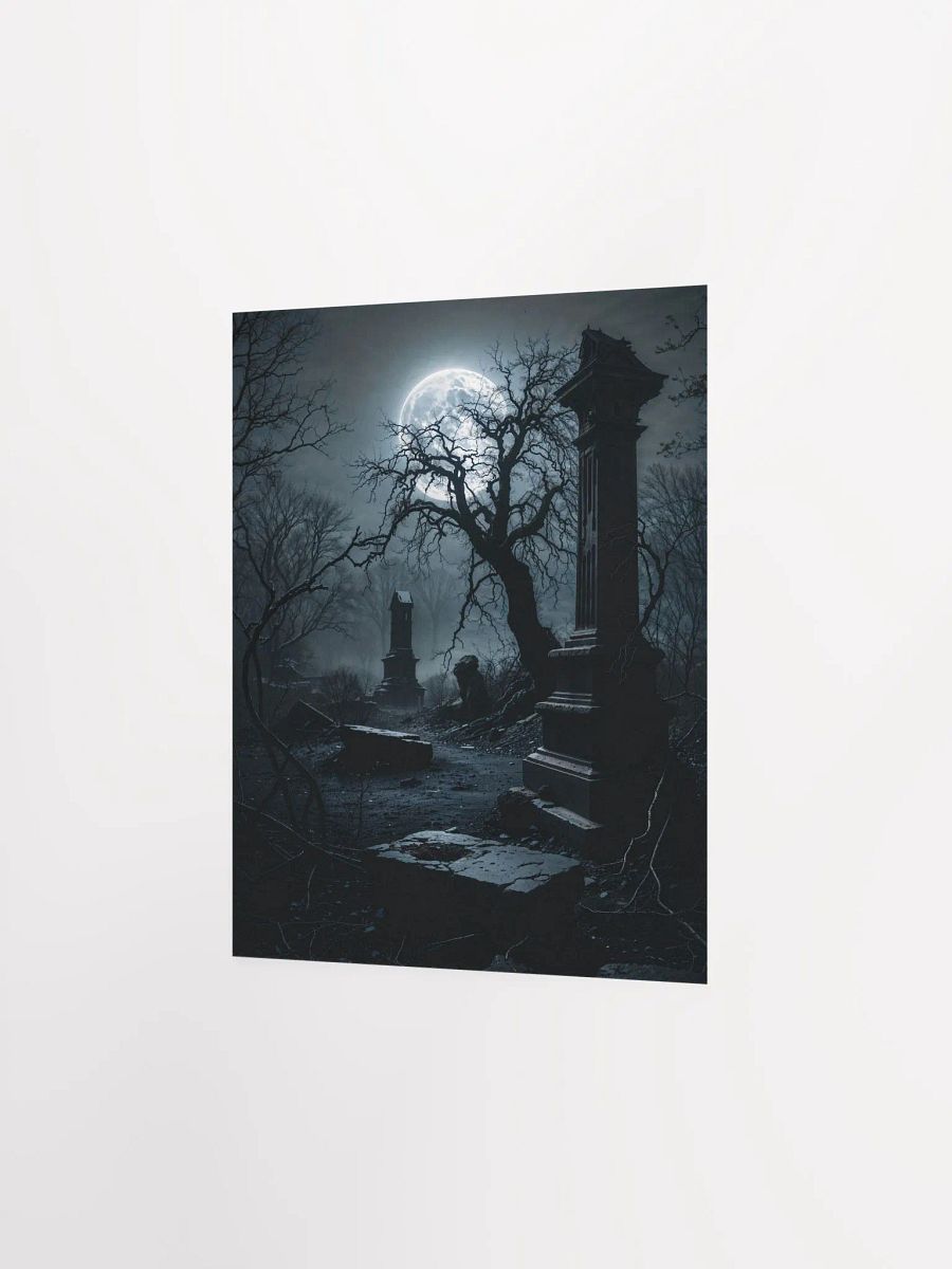 Gothic Moonlit Graveyard Poster product image (9)