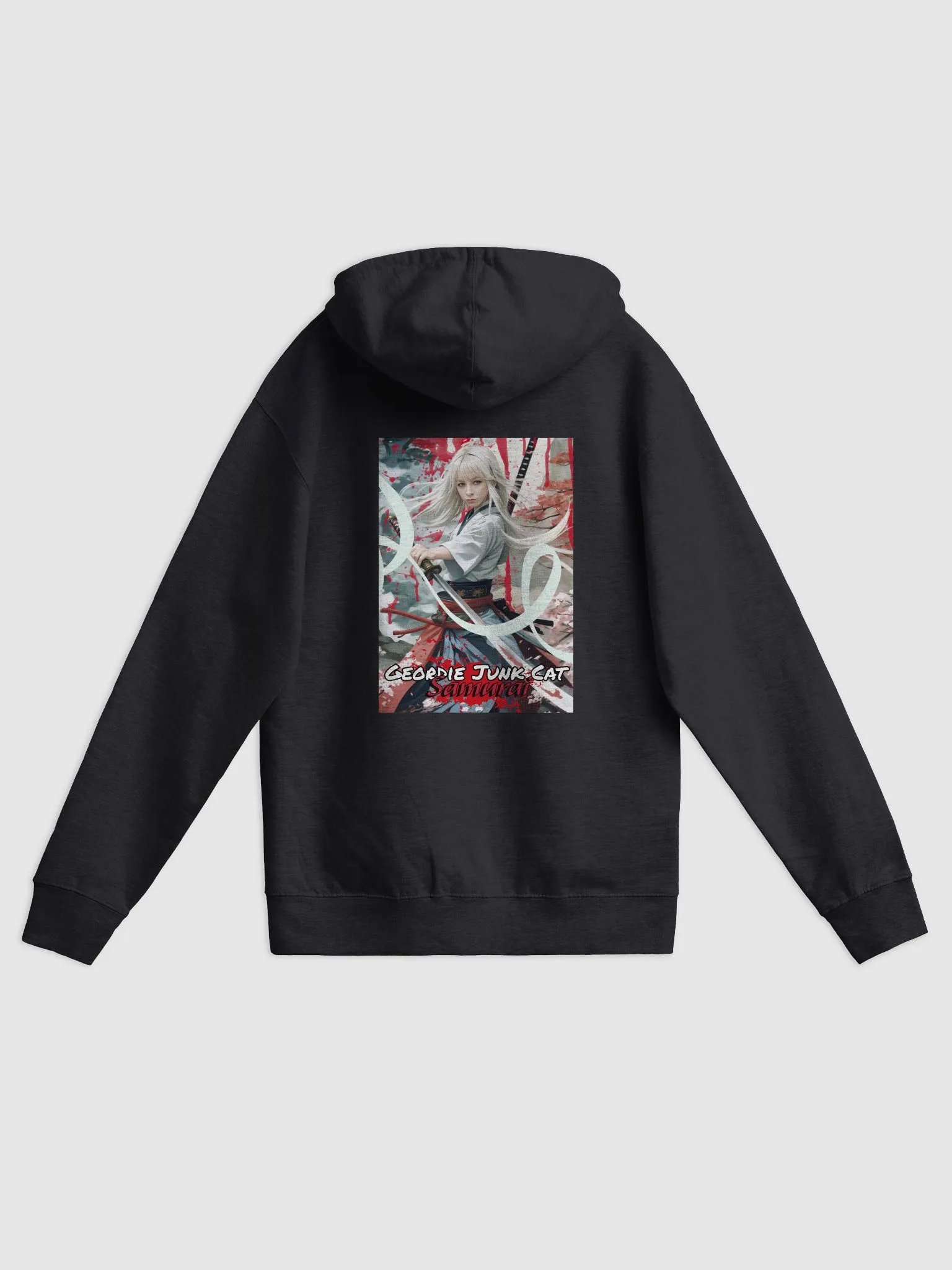 SAMURAI ONE Back Print Zip-Up Hoodie (US SHIPPING) product image (1)