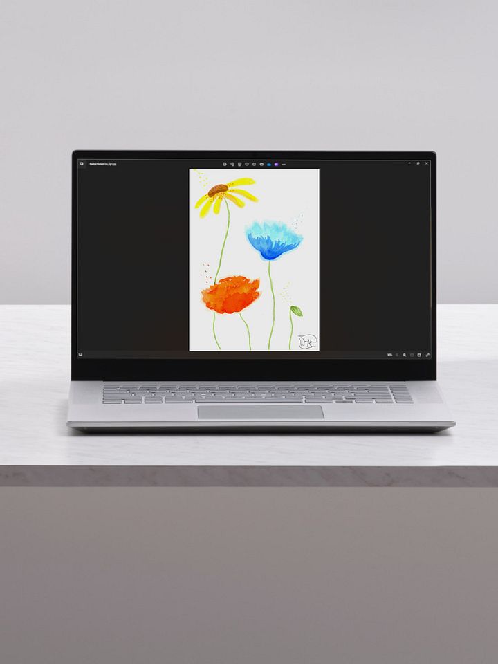 Three Flowers Watercolour Download product image (1)