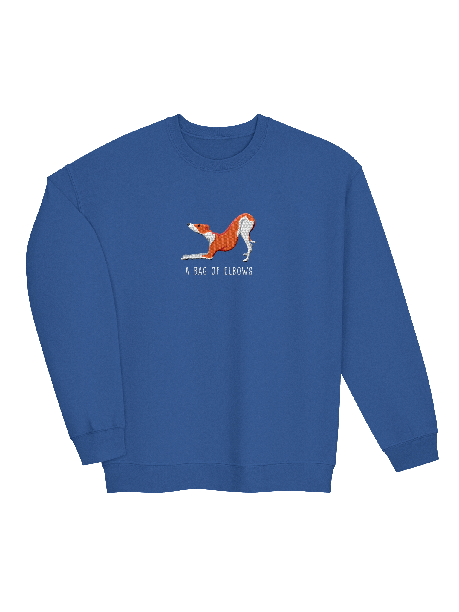 A Bag of Elbows Sweatshirt (Embroidered) of an Italian Greyhound(Red & White) product image (15)