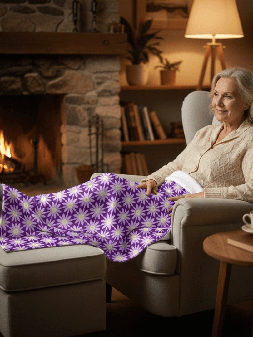 Purple Floral Dream Throw Blanket product image (1)