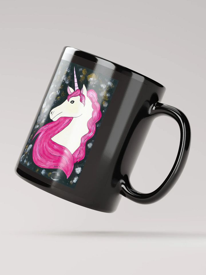 Unicorn - acrylic painting picture - (art by Dina R.) - Black Glossy Mug product image (3)