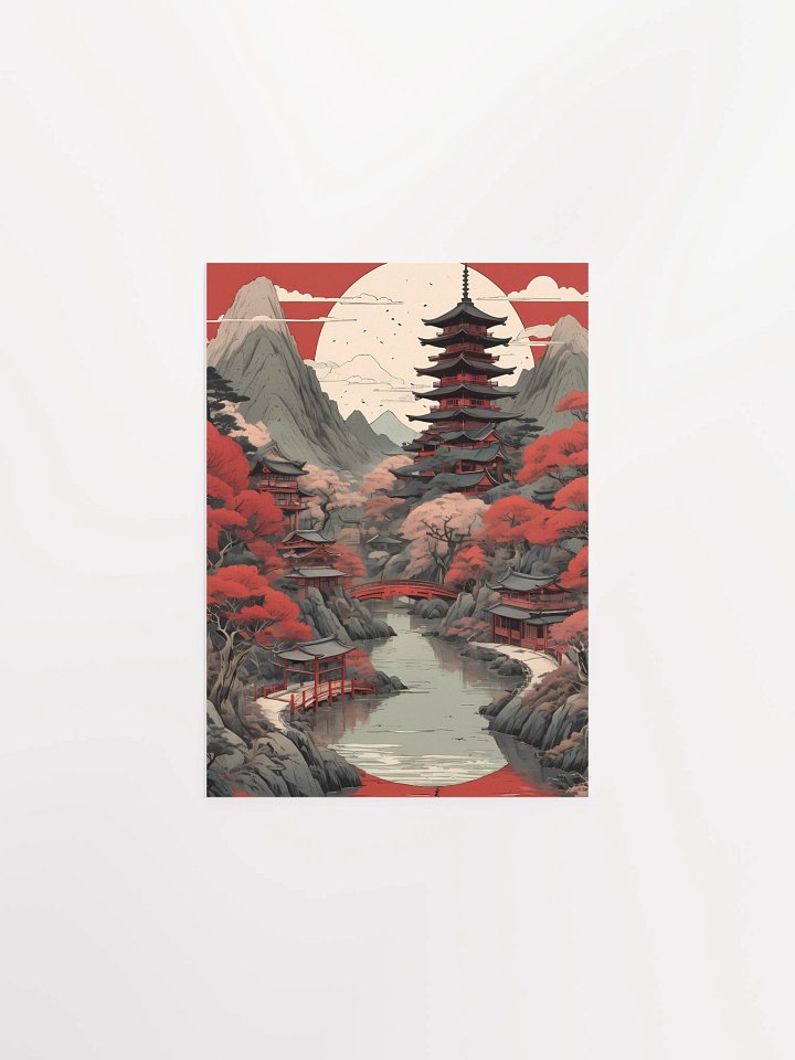 Cherry Blossom Pagoda Poster product image (1)