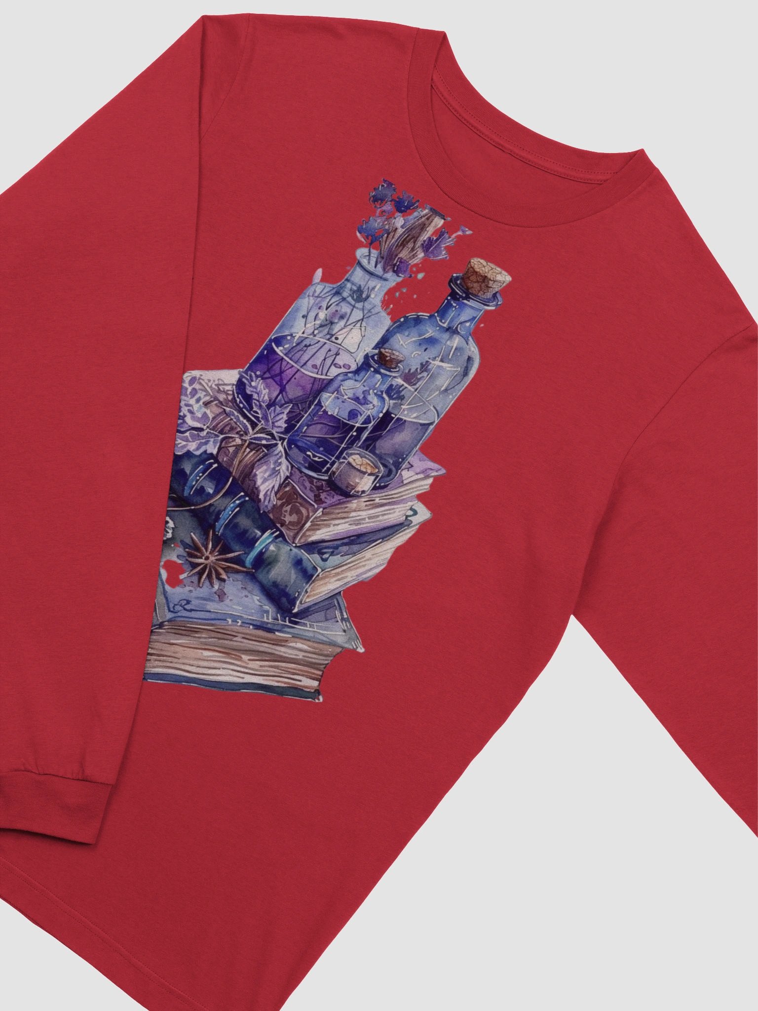 Books and Bottles - Vintage Aesthetic Long Sleeve T-Shirt product image (2)