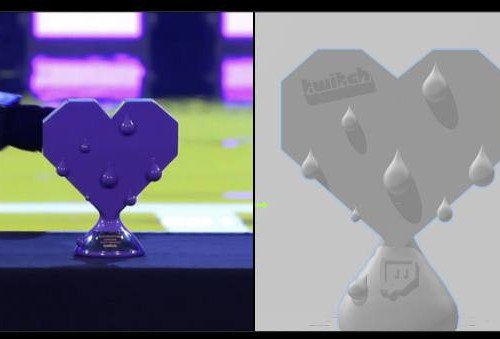 A few hours on Blender.... and we have the Twitch Watch Award modeled to be 3D printed 🫶💜
