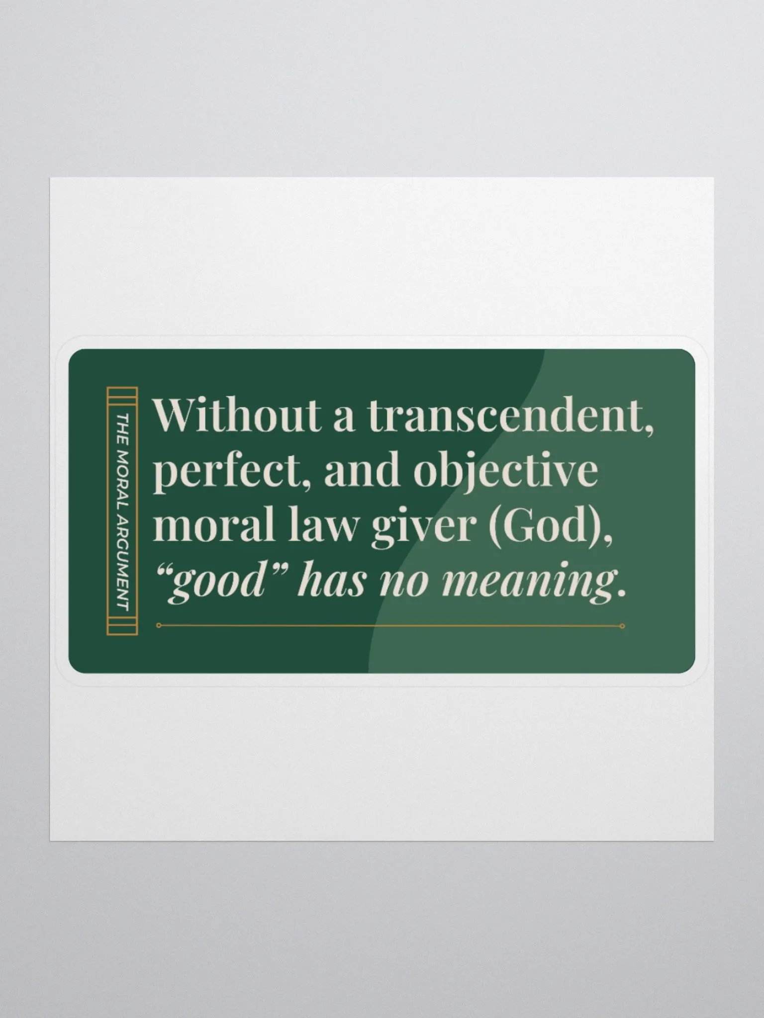 Moral Argument Sticker product image (1)