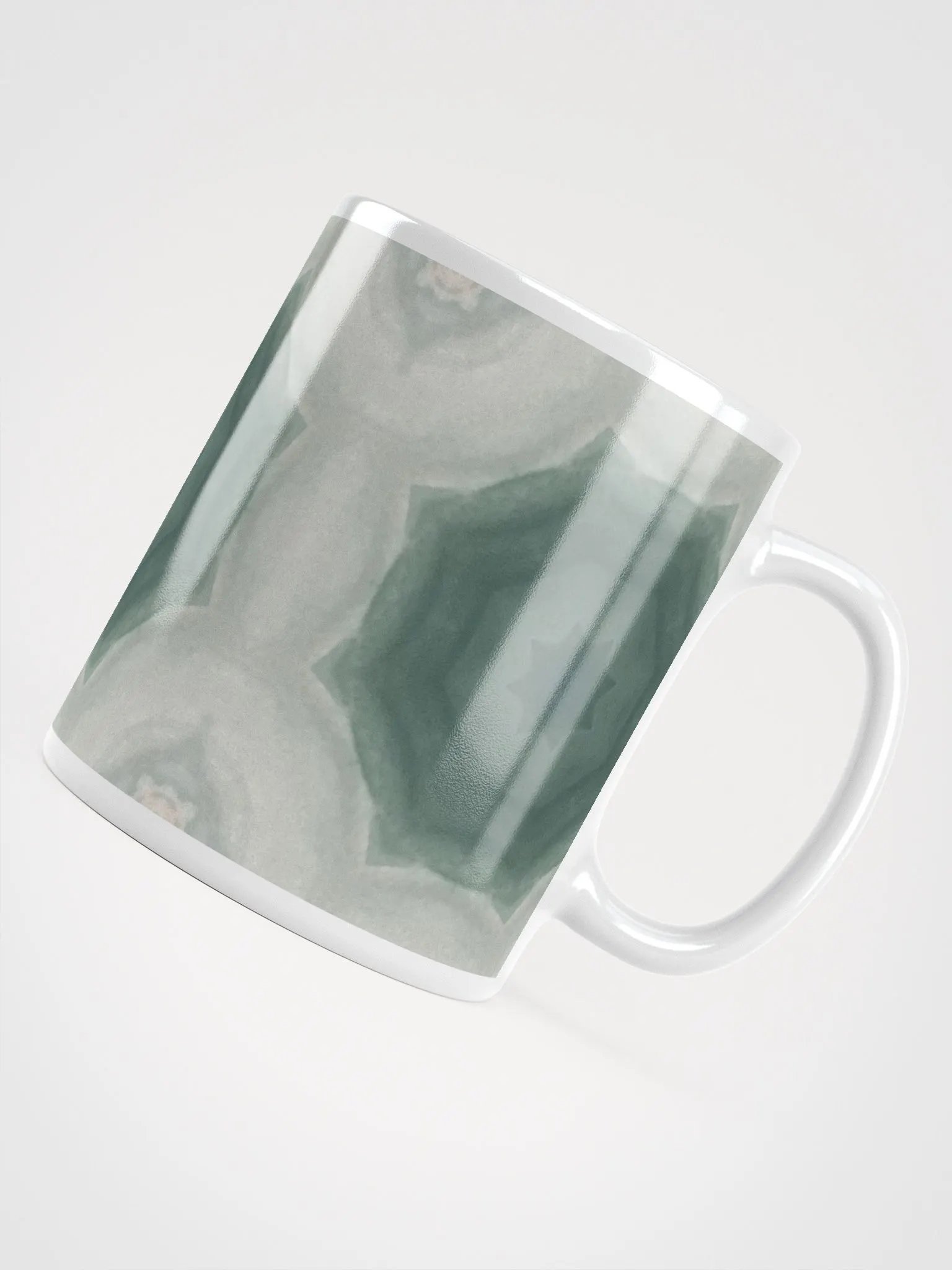 Green and White Geometric Patterned Design product image (4)