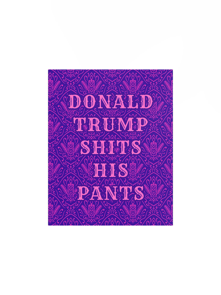 Donald Trump Sh*ts His Pants Purple VIntage Wallpaper Print product image (2)