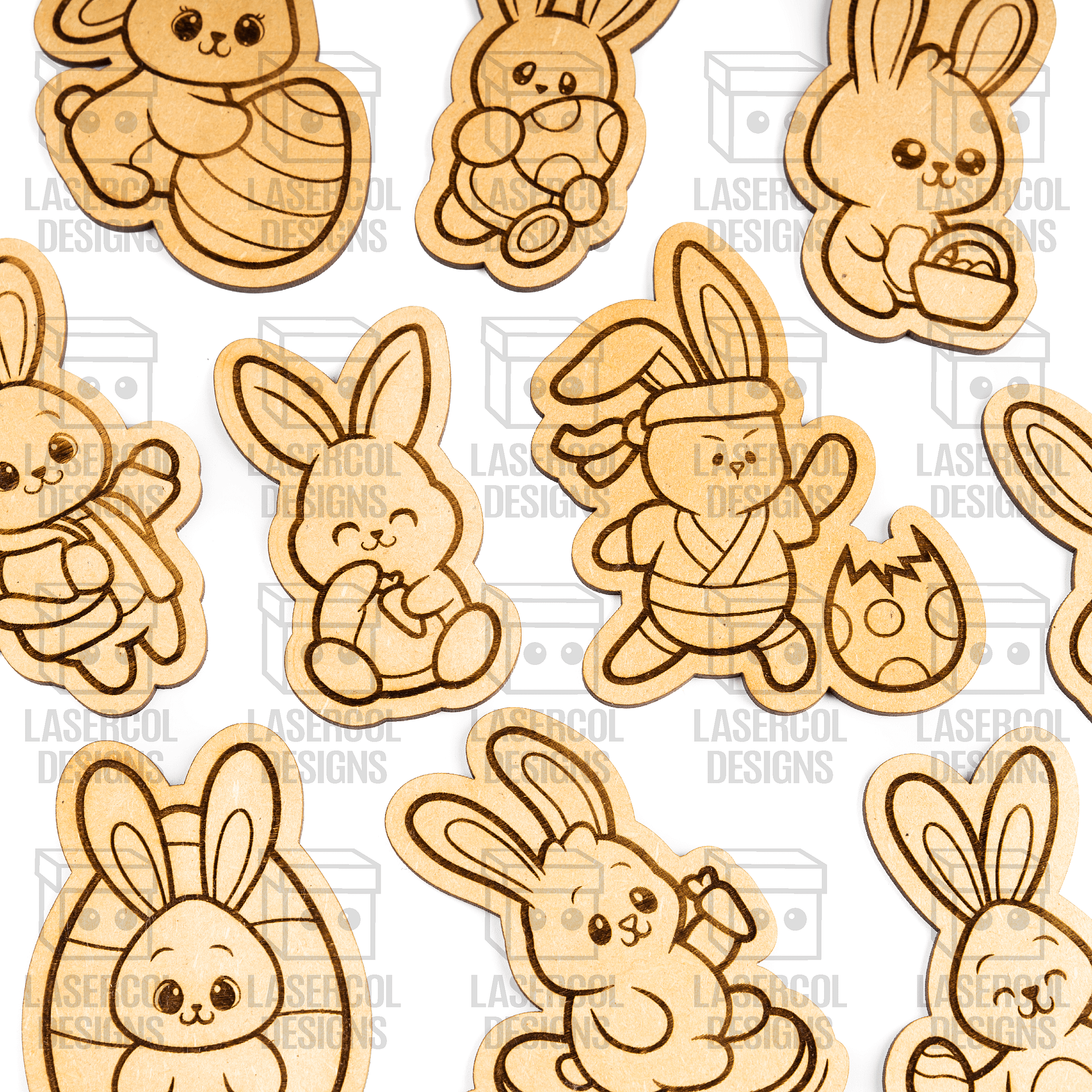 Easter Bunny Paint Kit DIY Cut Outs Set 7 - Laser Cut Files product image (9)