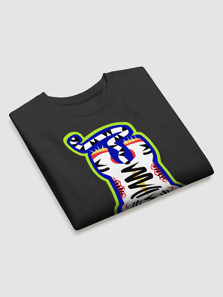 White Electric Tiger with Lime Lightning Bolts - Cotton Sweatshirt product image (3)