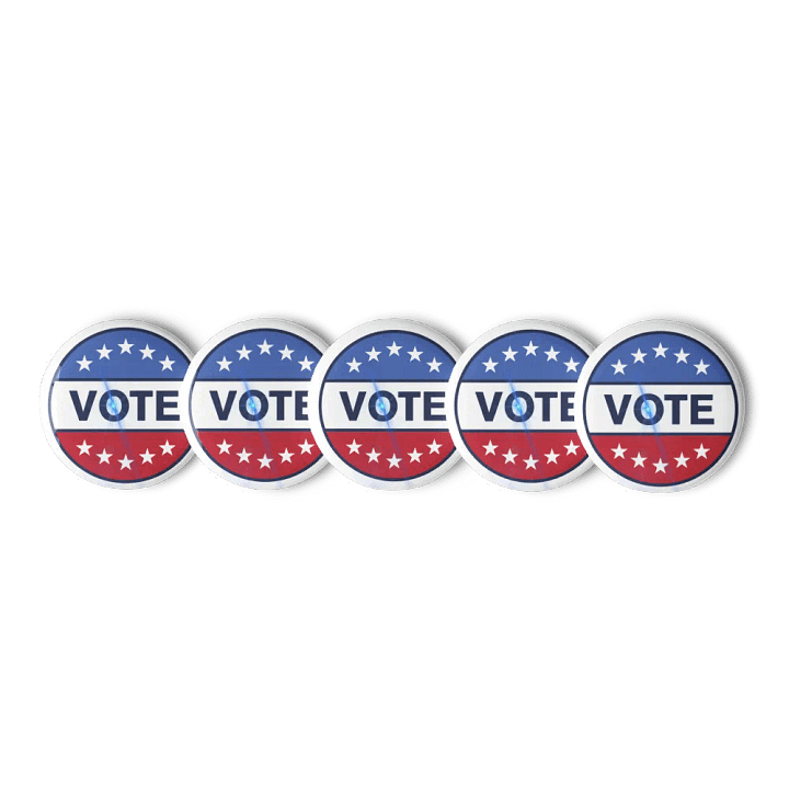 Patriotic Vote Pin Buttons Set product image (3)