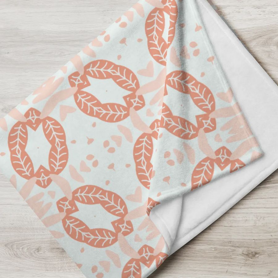 Abstract Orange Leaves Blanket product image (4)