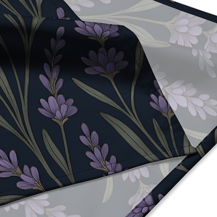 Lavender Meadow Bandana – Cottagecore Botanical Floral Scarf product image (4)
