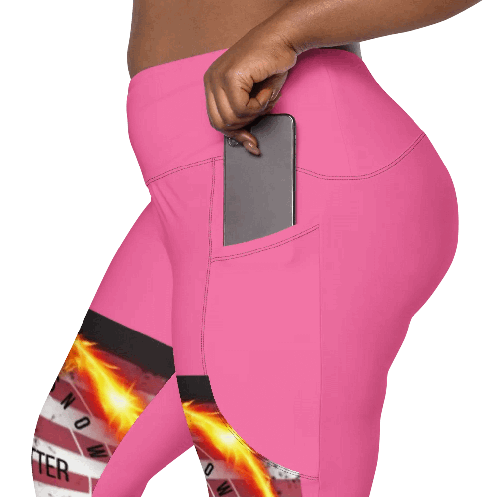 Leggings w pockets brilliant rose product image (7)