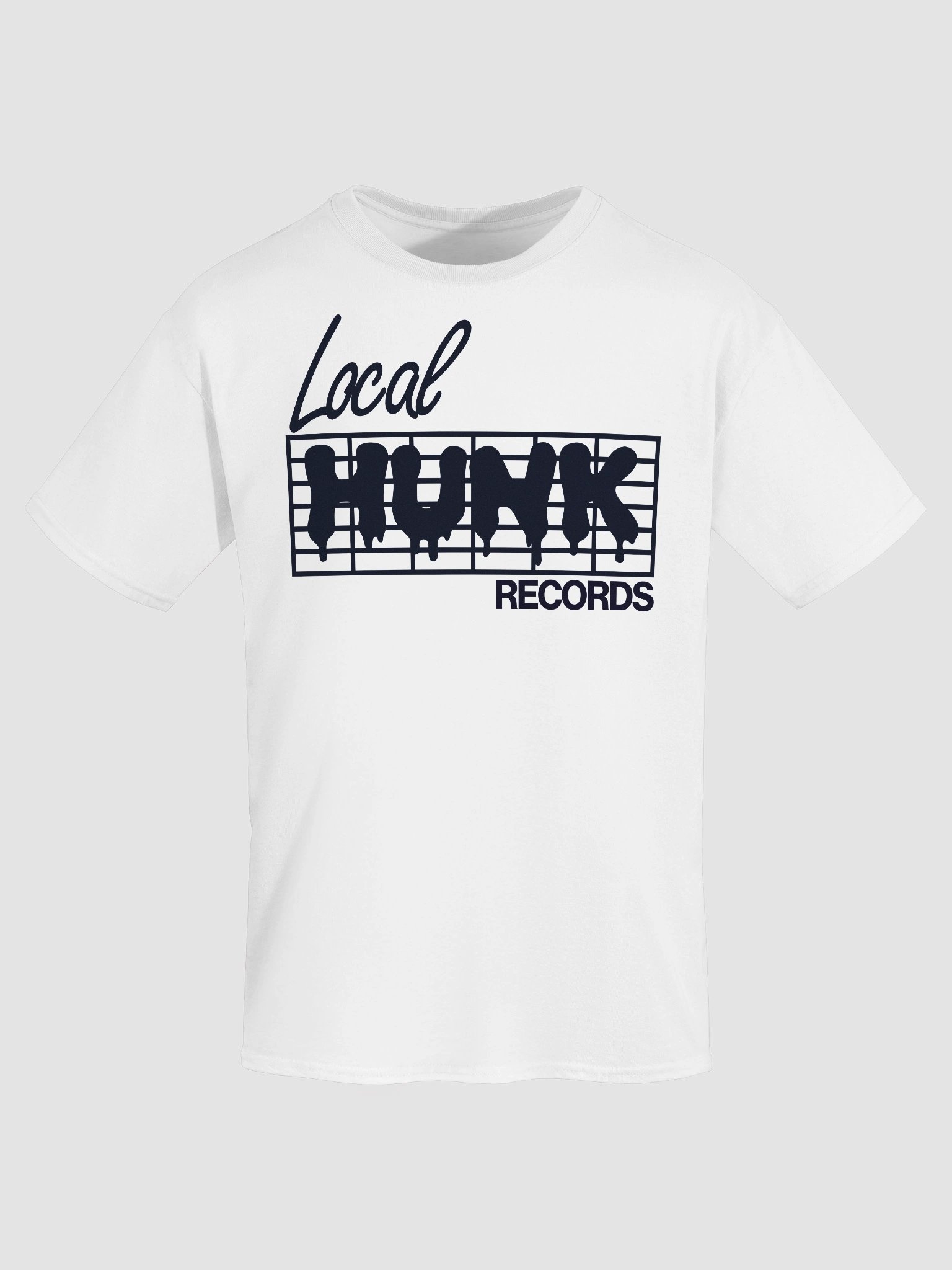 LOCAL HUNK Records Classic Tee (White) product image (7)