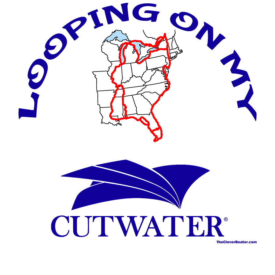 Looping On My Cutwater - T-Shirt - Light Shirt w/Blue Logo product image (5)