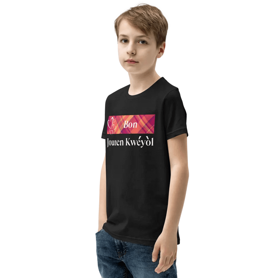 Bon Jounen Kwéyòl Madras Youth T-Shirt product image (8)