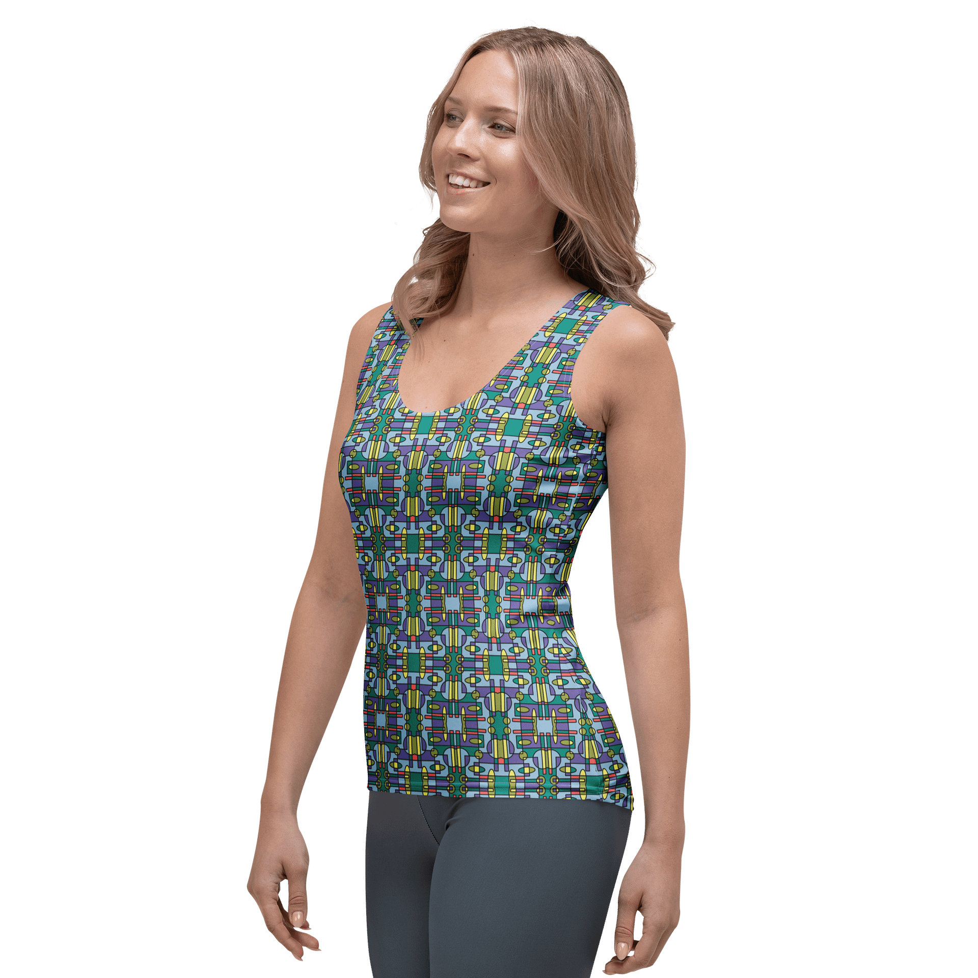 Whimsical Circus Tent – All-Over Print Women’s Tank Top for Yoga and Workout product image (3)