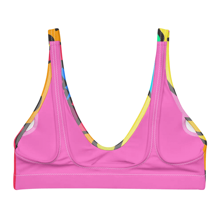 Vibrant Curves Recycled Bikini Top - Wave at Sunset product image (2)
