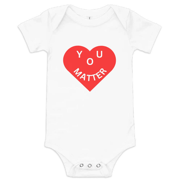 Love - You Matter : - ) Baby Short Sleeve One Piece - Multiple Color Options product image (1)