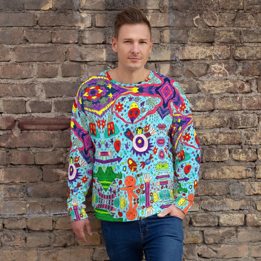 Abstract Doodle Characters Unisex Sweatshirt product image (3)